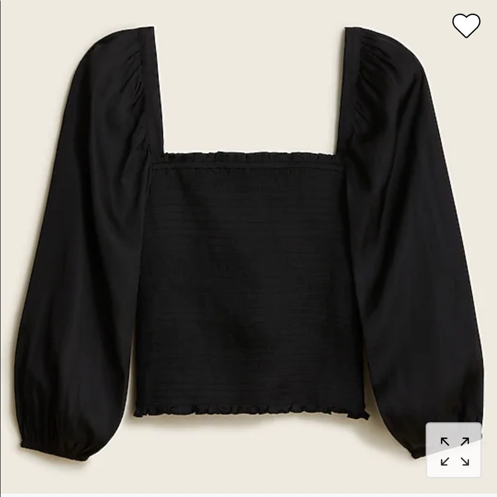 NWT J.Crew Silk Featherweight Top, Black